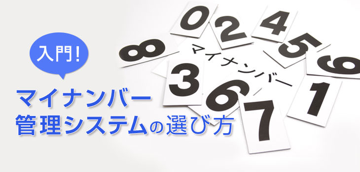 入門!マイナンバー管理システムの選び方