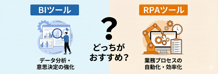導入するならBIツールとRPAツールのどっちがおすすめ？