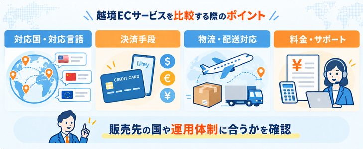 越境ECサービスを比較する際のポイント