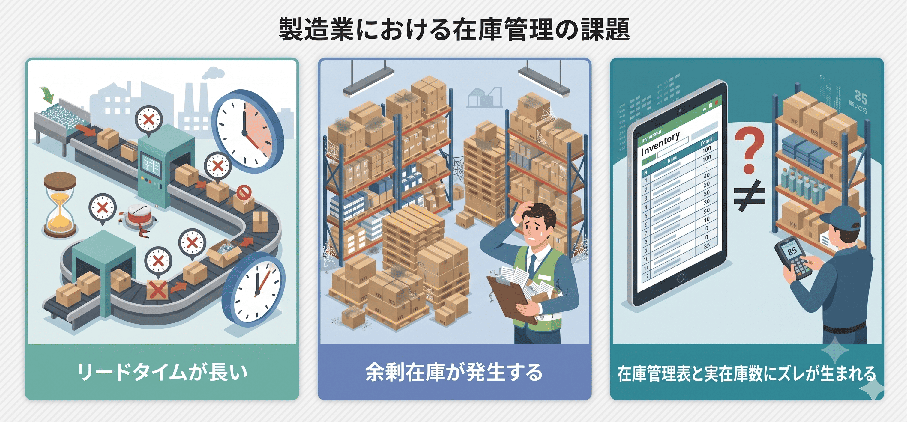 製造業における在庫管理の課題