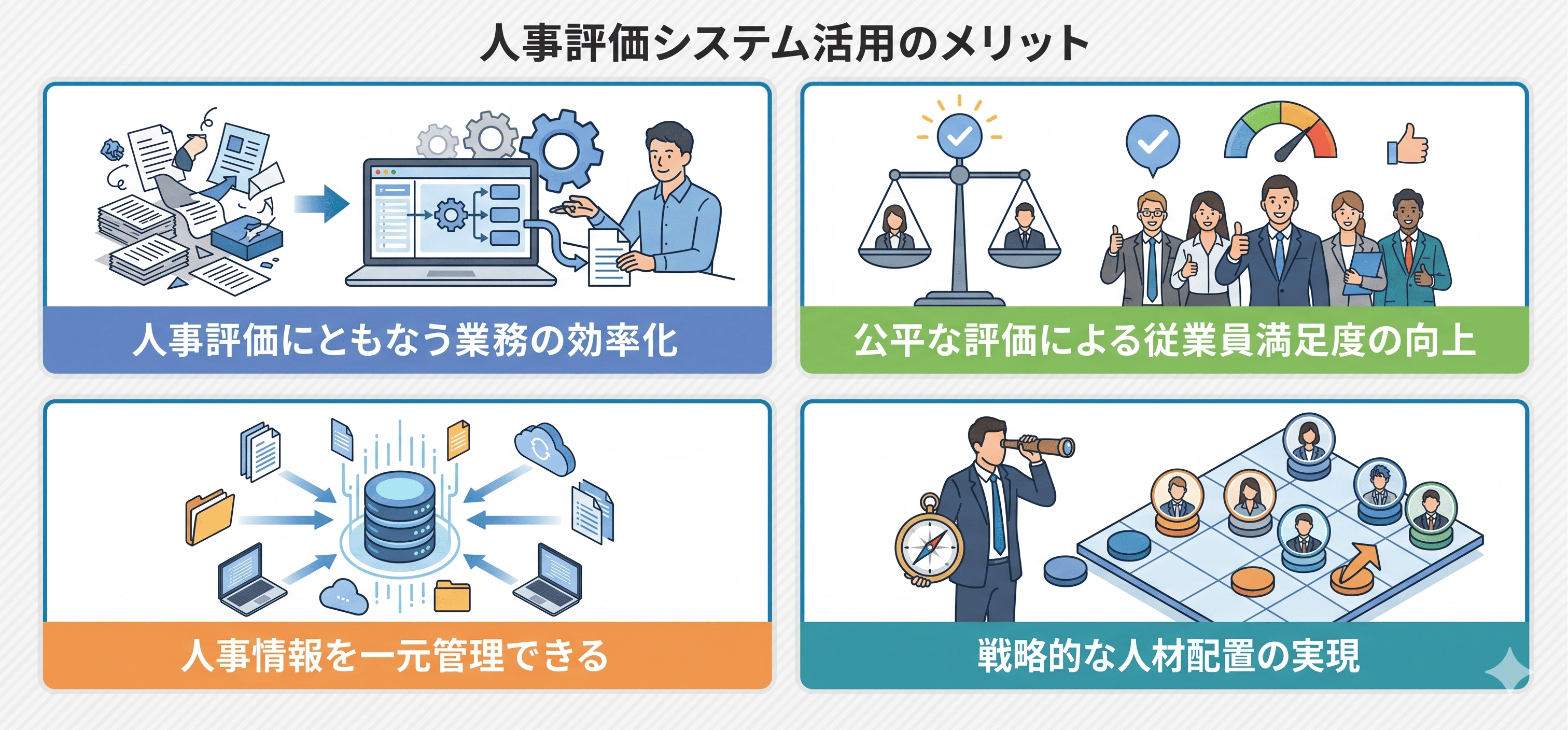 人事評価システム活用のメリット