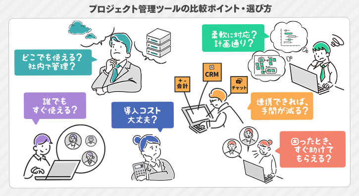 プロジェクト管理ツールの比較ポイント・選び方