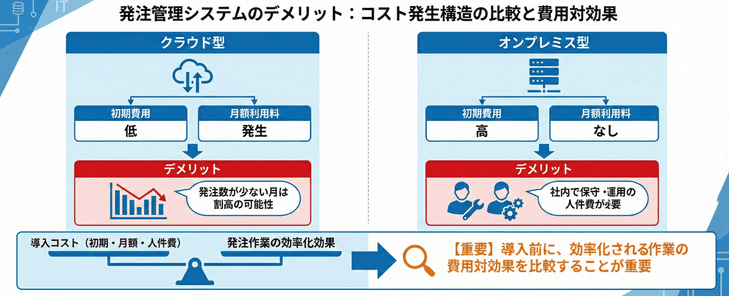 発注管理システムのデメリット