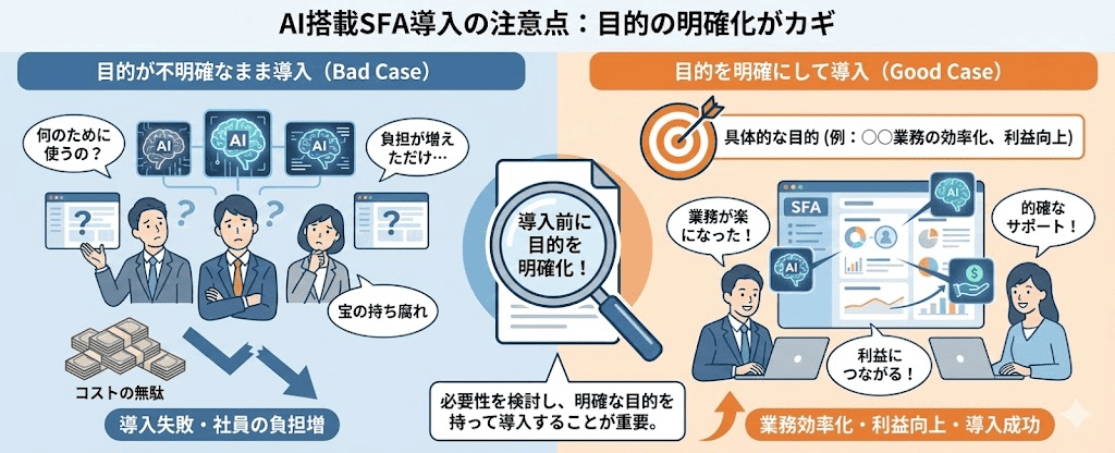 人工知能（AI）を搭載したSFAを導入する際の注意点